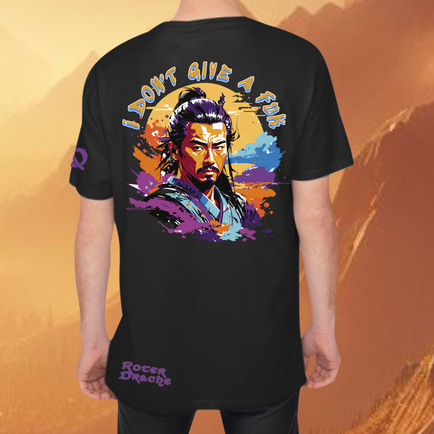 I dont give F... wise Samurai Black T-Shirt