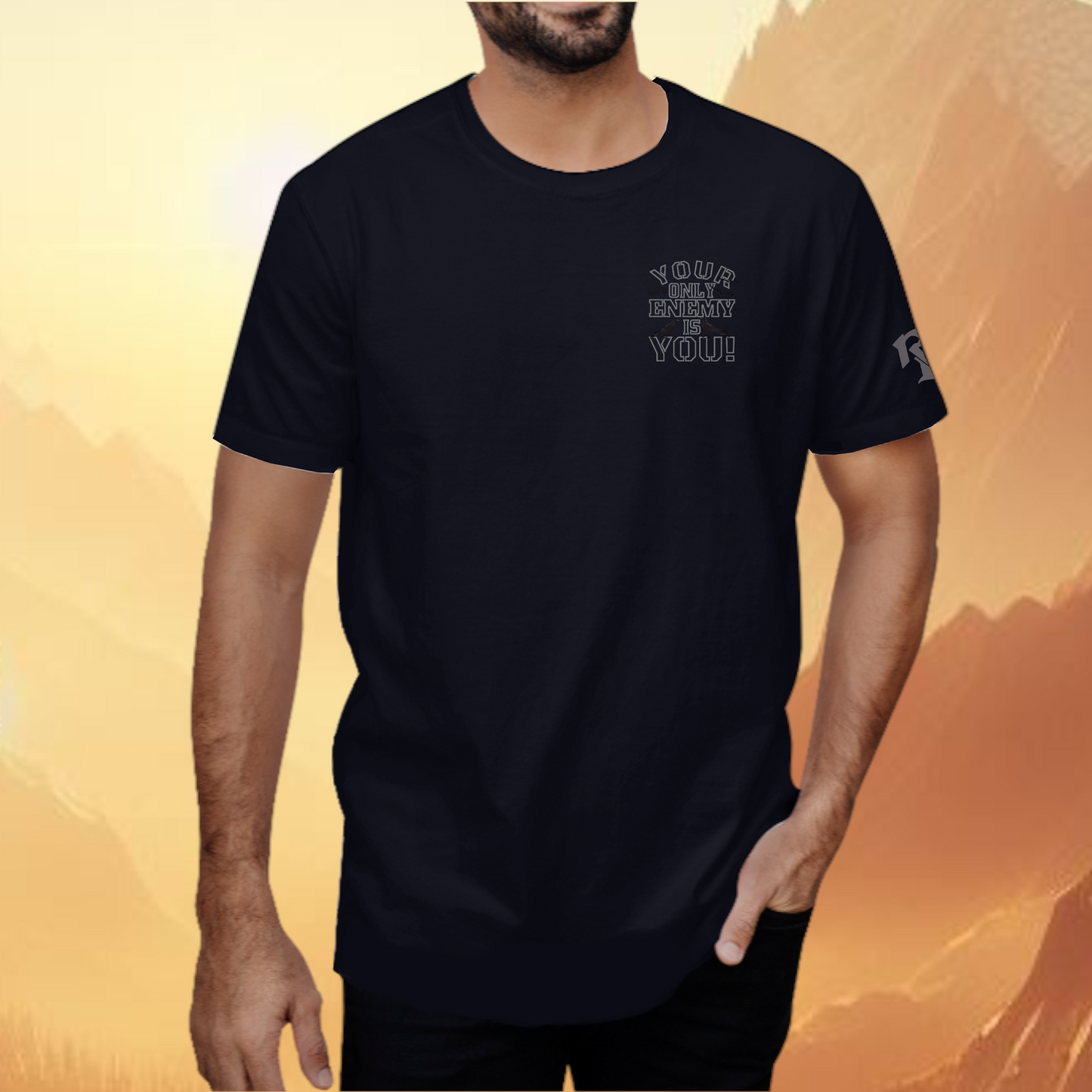 Your Only Enemy Is You Black T-Shirt