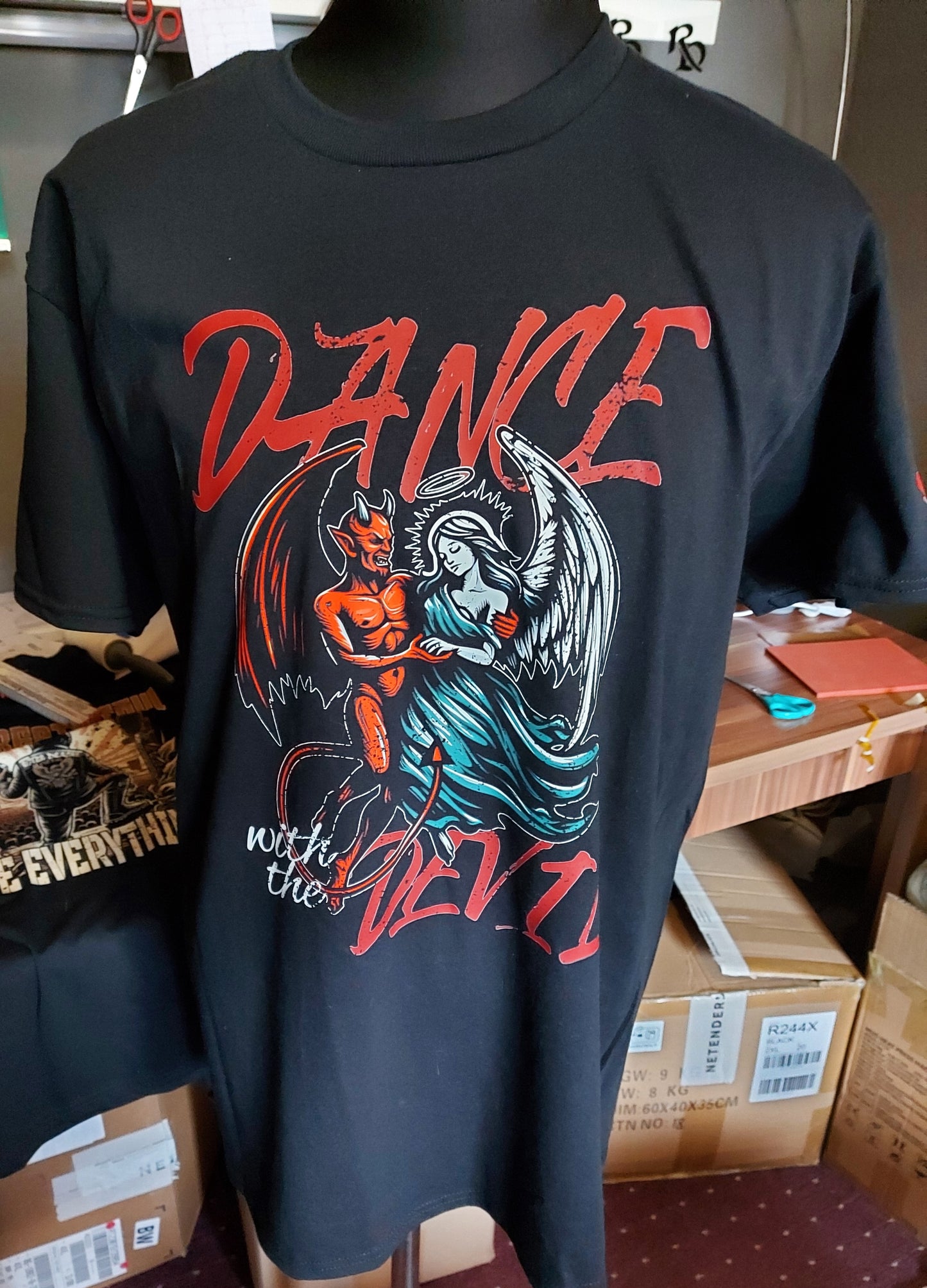 Dance with the Devil Teufel Engel Black T-Shirt