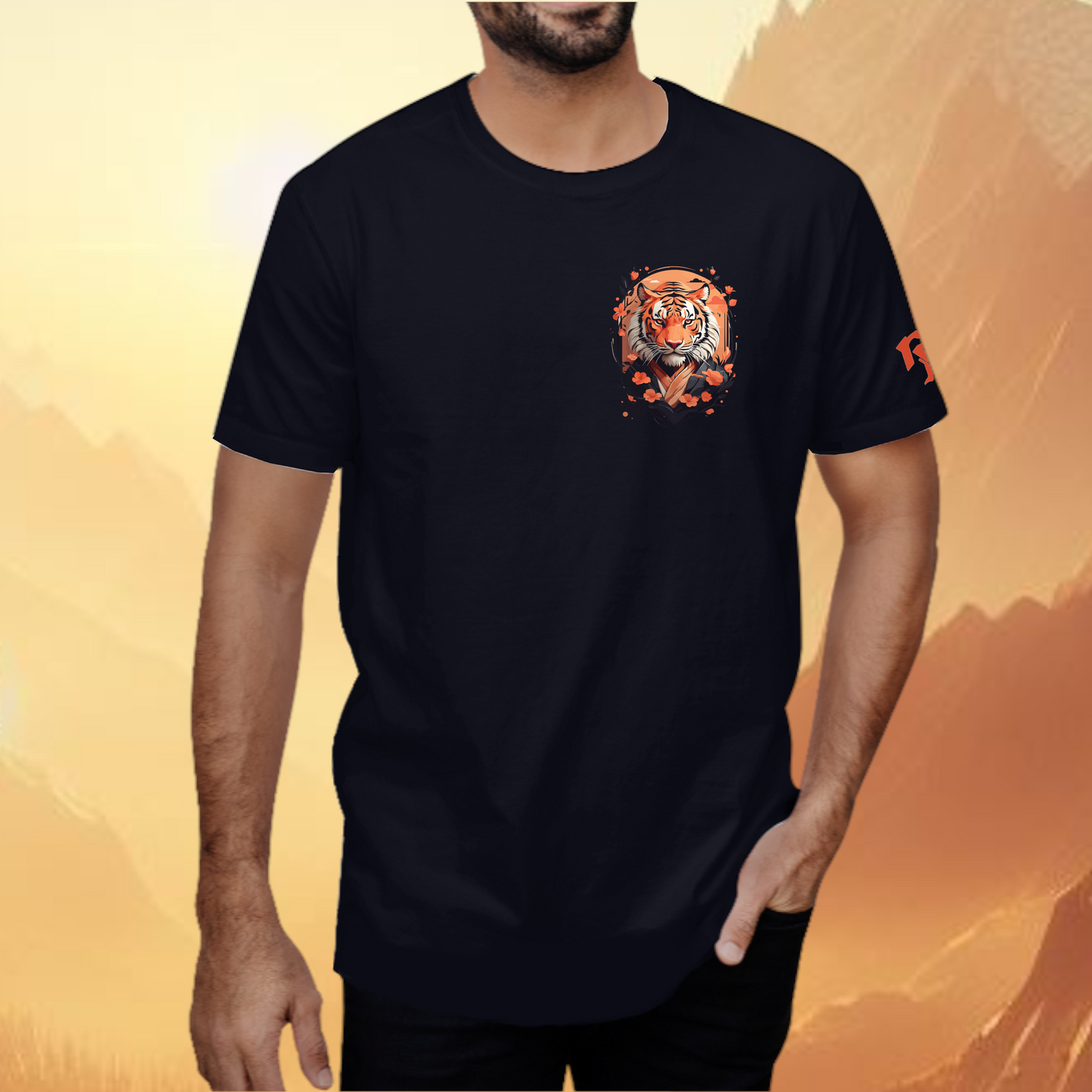 Samurai Tiger Japan-style T-Shirt