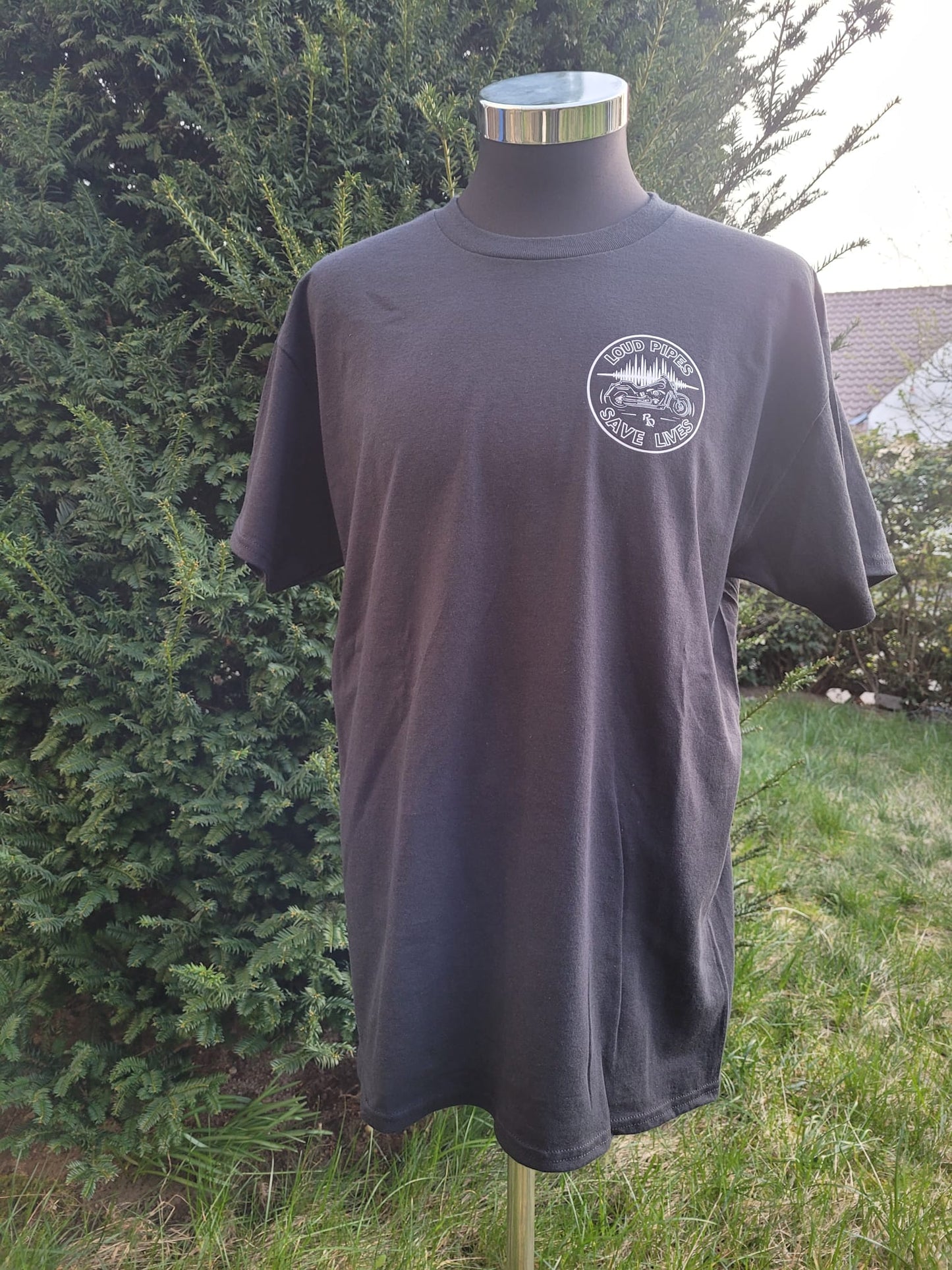 Loud Pipes Save Lives Soundwave Biker T-Shirt - Chest