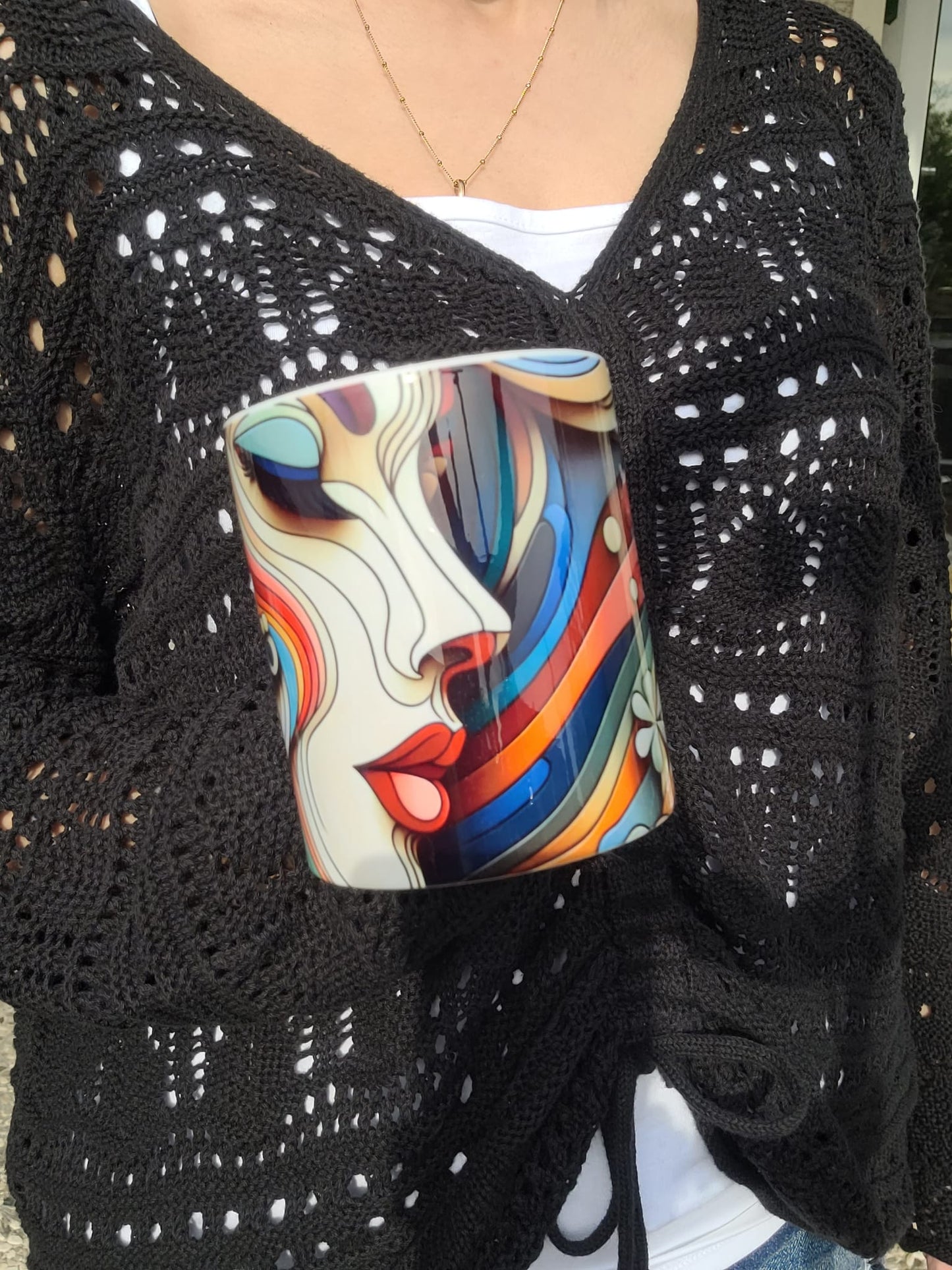 Abstraktem Papierkunst Tasse - MUG - Kaffeetasse - Frau 02
