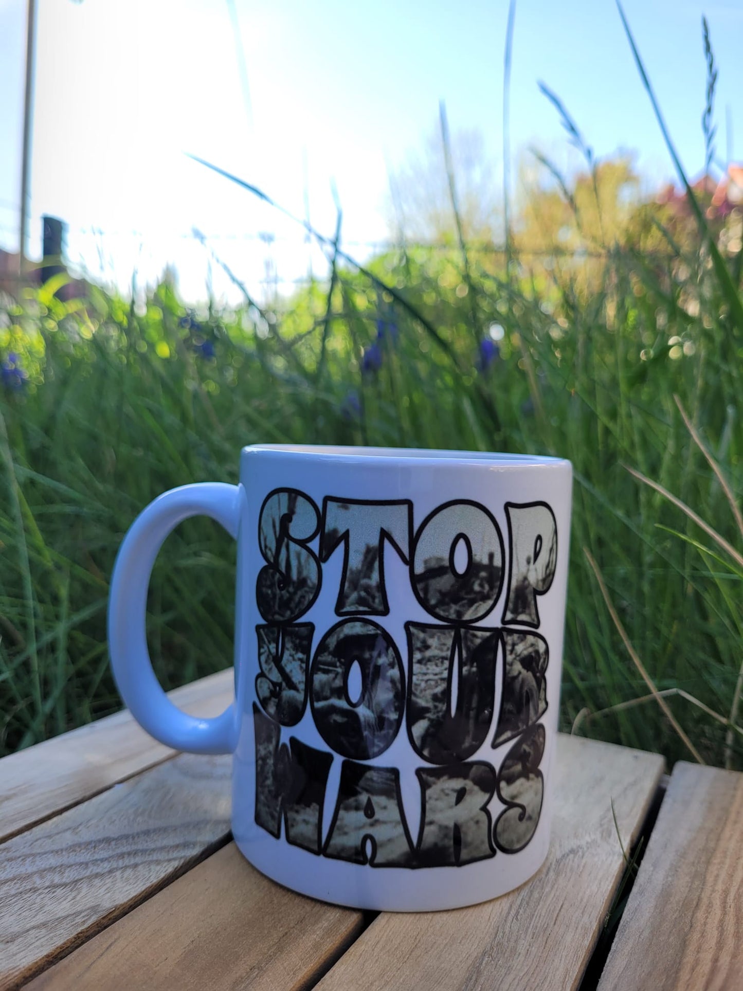 Stop your Wars Peace Tasse - MUG - black Kaffeetasse .
