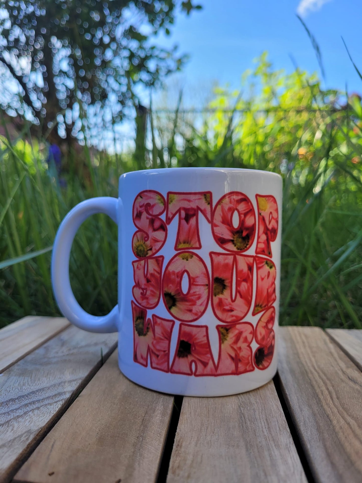 Stop your Wars Peace Tasse - MUG - pink Kaffeetasse